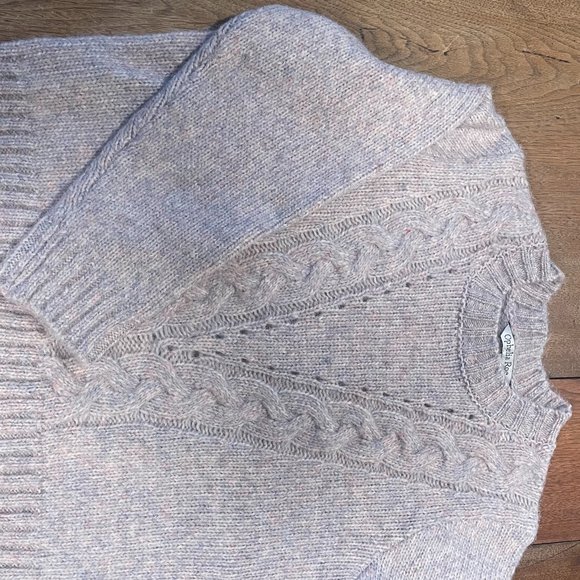 Cozy New Lavendar Cable Knit Sweater, With Tags - Picture 4 of 4